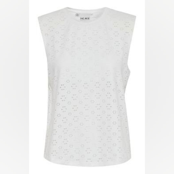 Ichi Ihnatalia Sleeveless Top Shirt Blouse S Cream - Picture 2 of 14